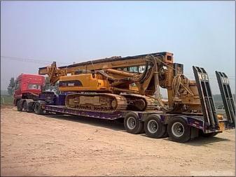 盐城大件运输公司-江苏工程机械设备运输拖板车